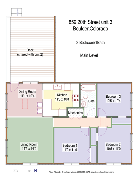 859 20th Street Unit 3 Floorplan